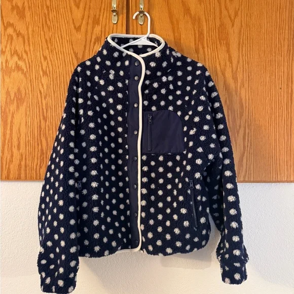 Midnight Lunch Polka Dot Fleece Jacket - Picture 1 of 7